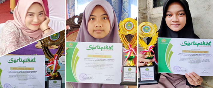 3 hafizhah terbaik dari MTsN 2 Pandeglang.